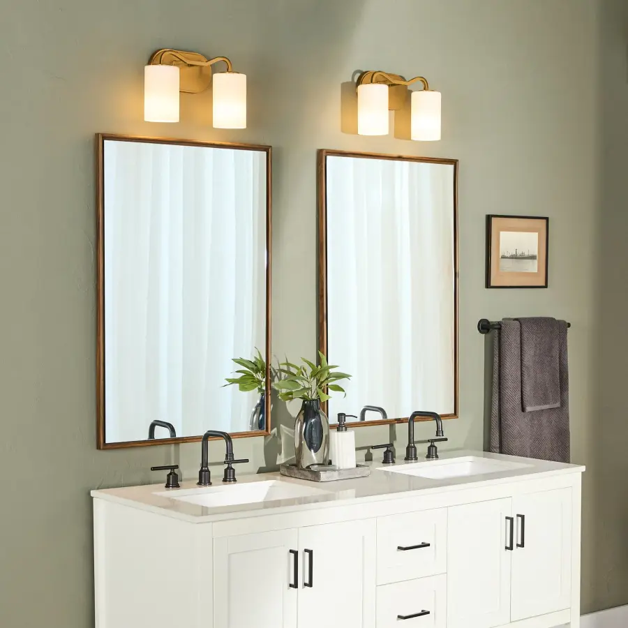 Rutherford 2-Light Vanity in Brushed Brass - Image 5