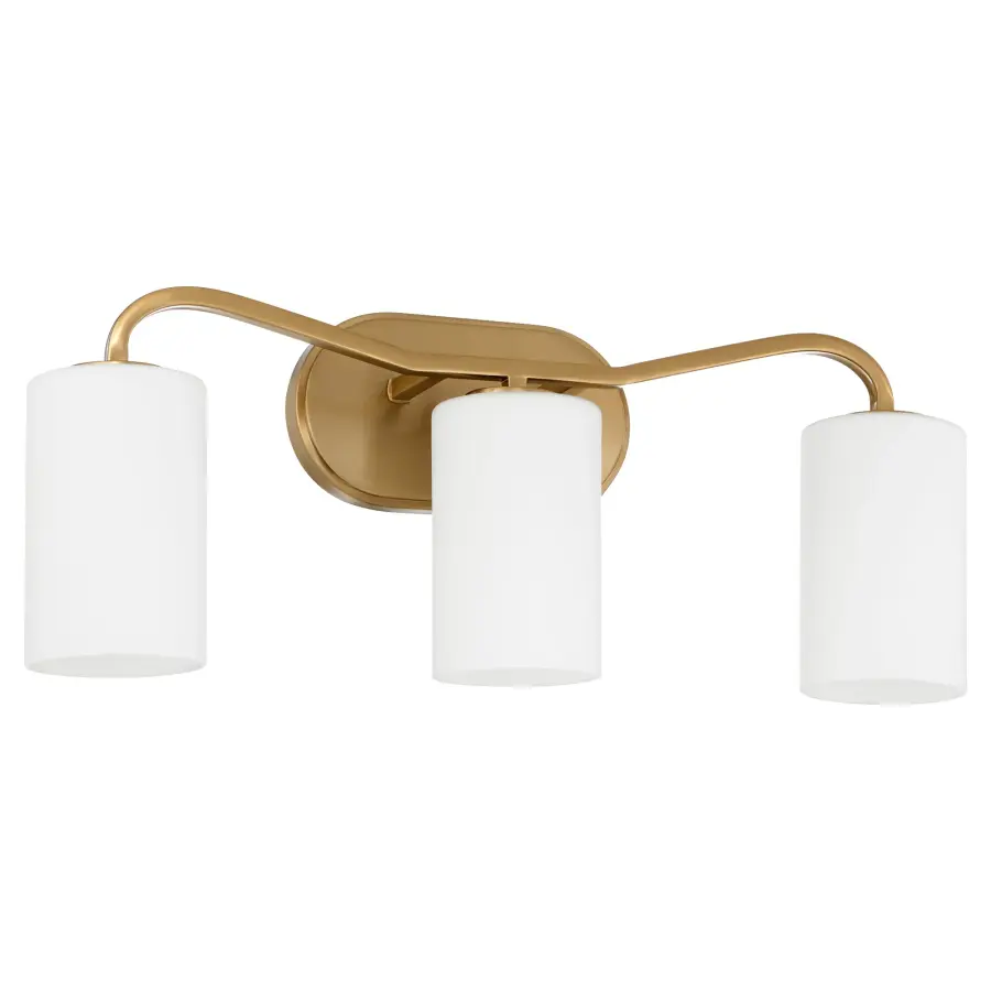 Rutherford 3-Light Vanity in Brushed Brass - Image 1
