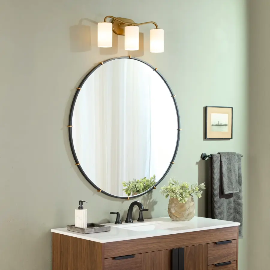 Rutherford 3-Light Vanity in Brushed Brass - Image 5