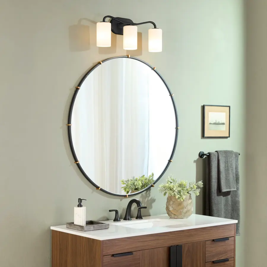 Rutherford 3-Light Vanity in Matte Black - Image 5
