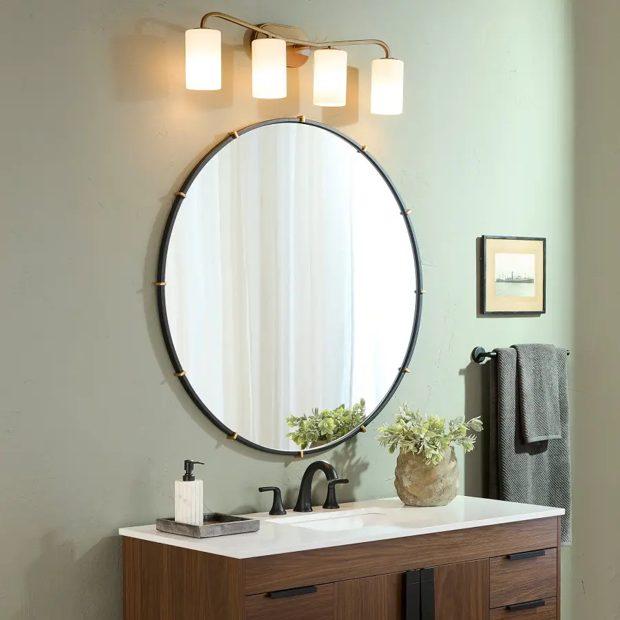 Rutherford 4-Light Vanity in Brushed Brass - Image 5
