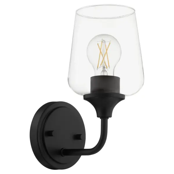 Raymond 1-Light Wall Sconce in Matte Black - Image 1