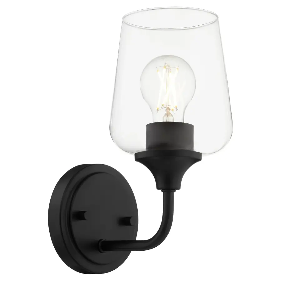 Raymond 1-Light Wall Sconce in Matte Black - Image 2