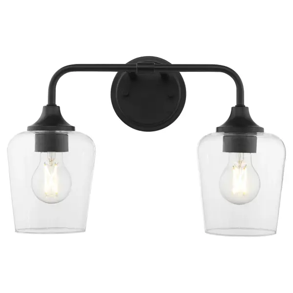 Raymond 2-Light Vanity in Matte Black - Image 2