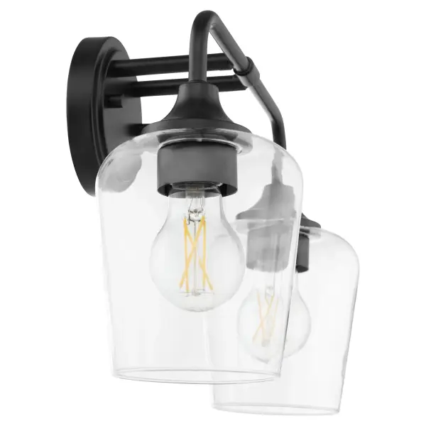 Raymond 2-Light Vanity in Matte Black - Image 3