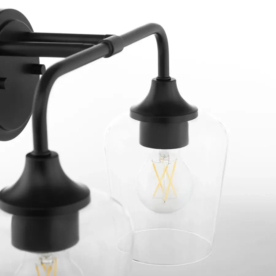 Raymond 2-Light Vanity in Matte Black - Image 4