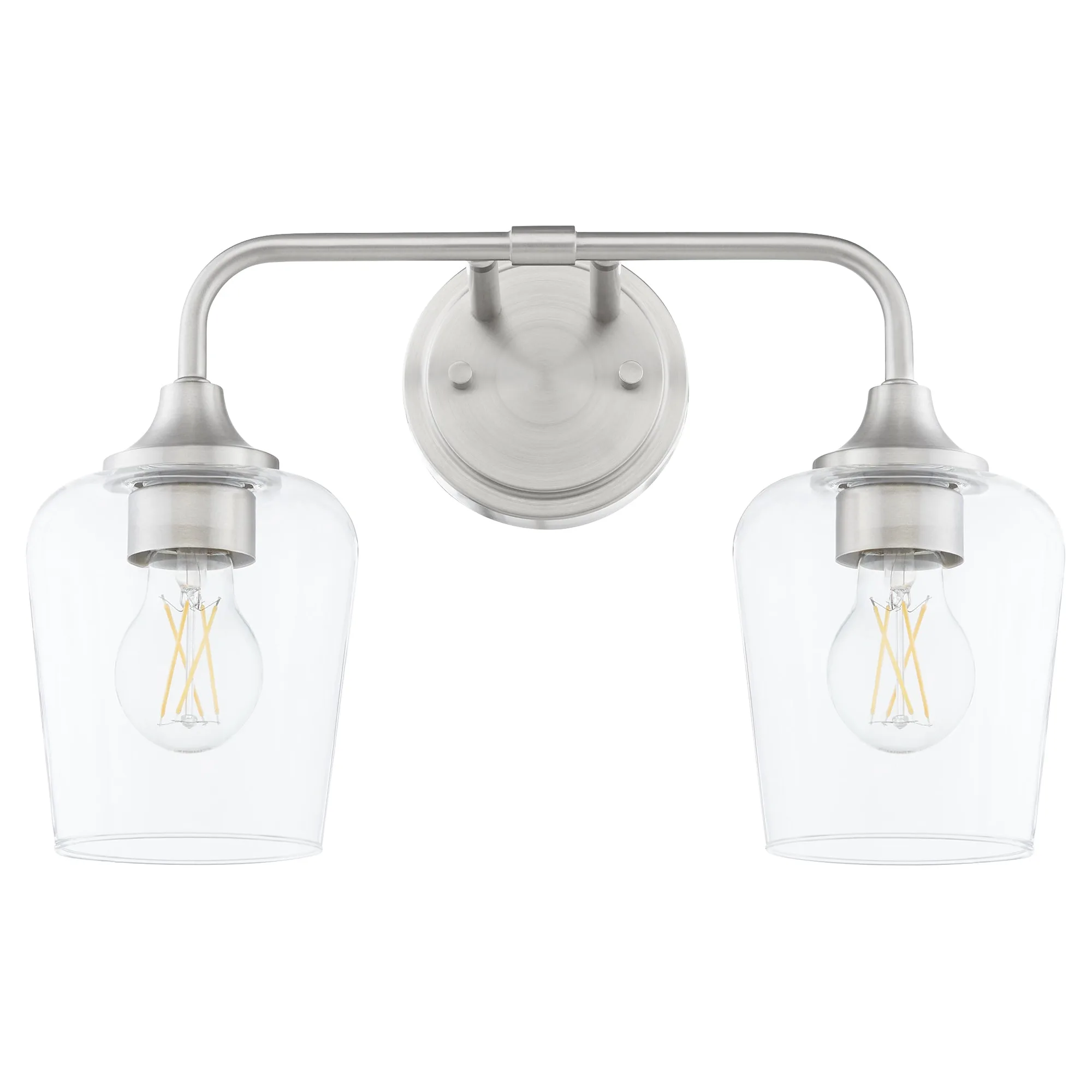 Raymond 2-Light Vanity in Satin Nickel