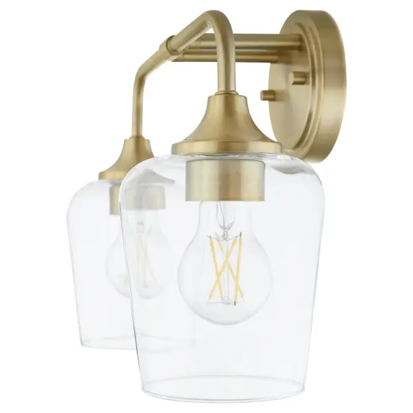 Raymond 2-Light Vanity in Aged Brass - Image 3