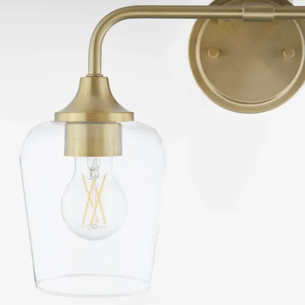 Raymond 2-Light Vanity in Aged Brass - Image 4