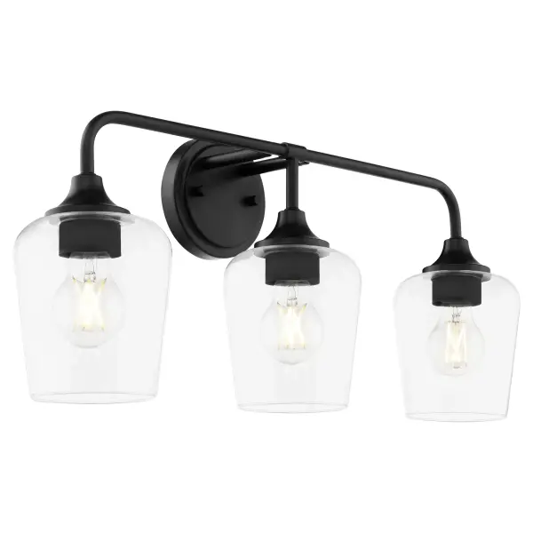 Raymond 3-Light Vanity in Matte Black - Image 2