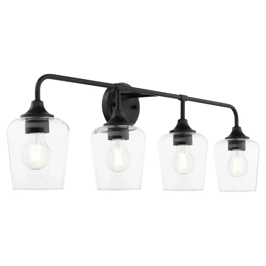 Raymond 4-Light Vanity in Matte Black - Image 2