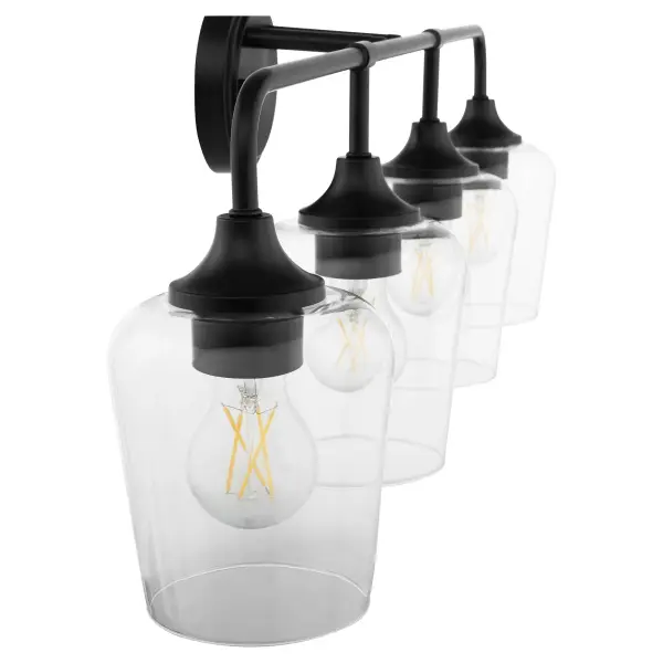 Raymond 4-Light Vanity in Matte Black - Image 4