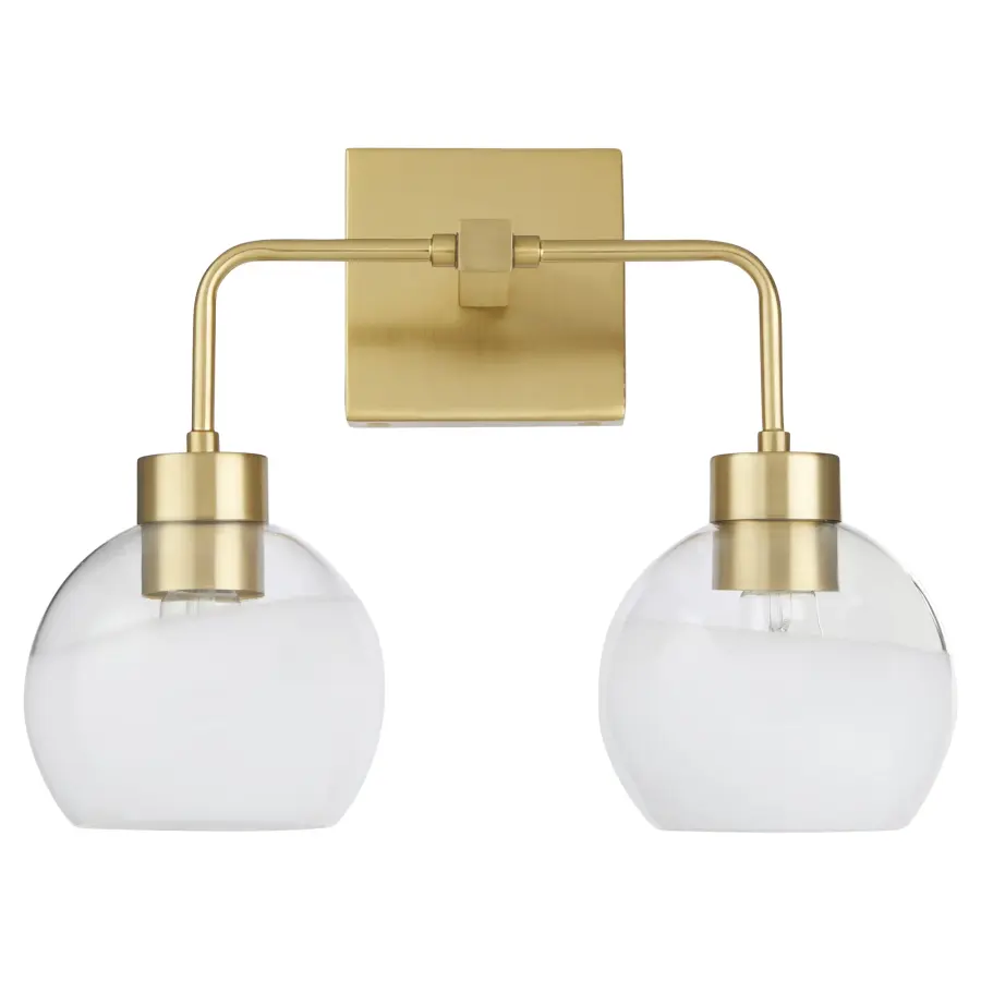 Lacy 2-Light Vanity Light with Layered White Glass - Image 1