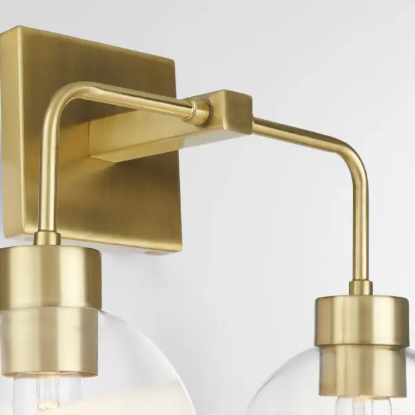 Lacy 2-Light Vanity Light with Layered White Glass - Image 4