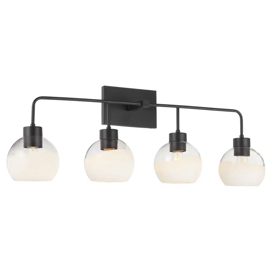 Lacy 4-Light Vanity Light with Layered White Glass - Image 2