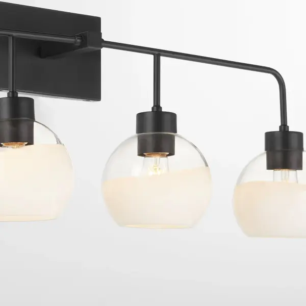 Lacy 4-Light Vanity Light with Layered White Glass - Image 3