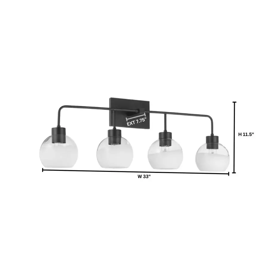 Lacy 4-Light Vanity Light with Layered White Glass - Image 5