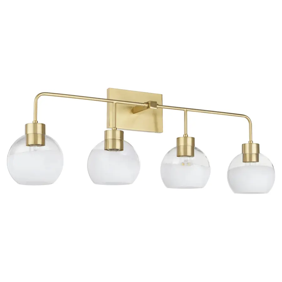 Lacy 4-Light Vanity Light with Layered White Glass - Image 1