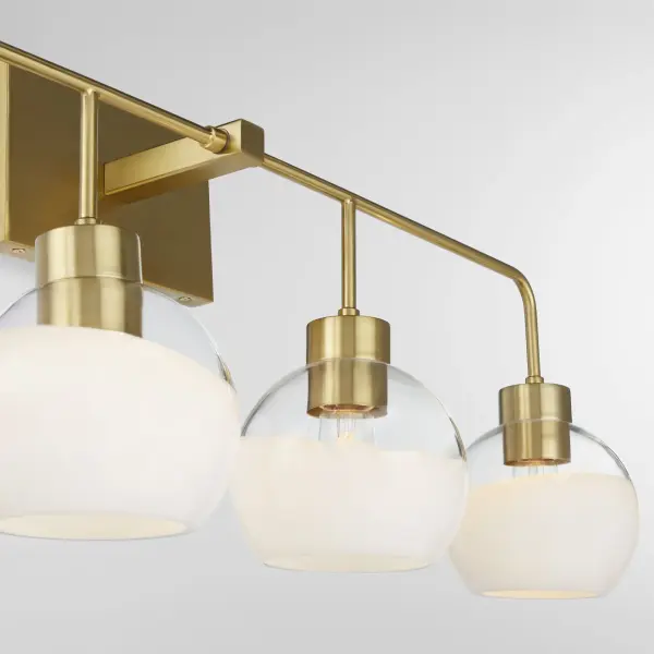 Lacy 4-Light Vanity Light with Layered White Glass - Image 3