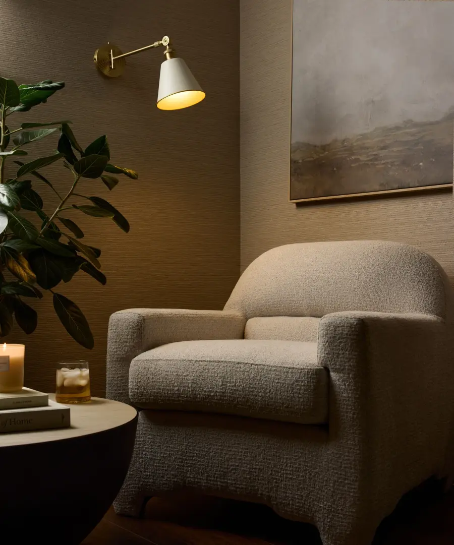Bailey 1-Light Wall Sconce in Studio White & Aged Brass - Image 9
