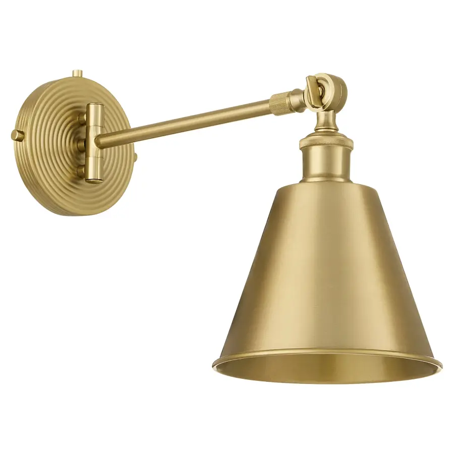 Bailey 1-Light Wall Mount in Aged Brass - Image 1