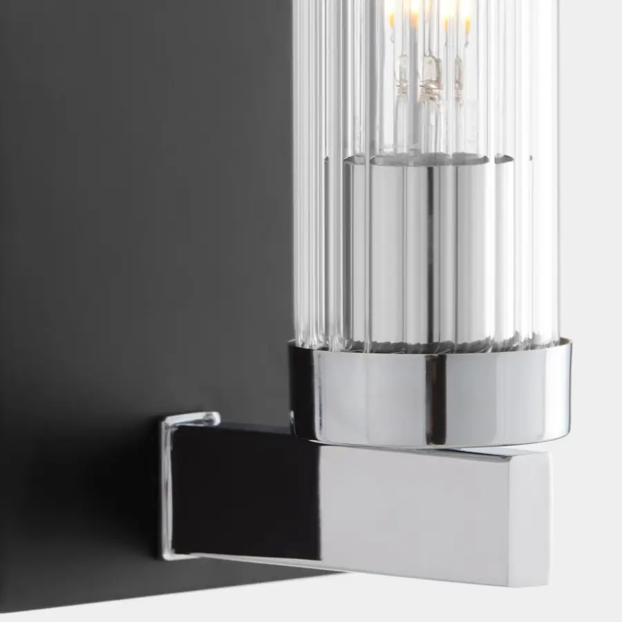 Kilbey 1-Light Vanity Light in Matte Black & Chrome - Image 3