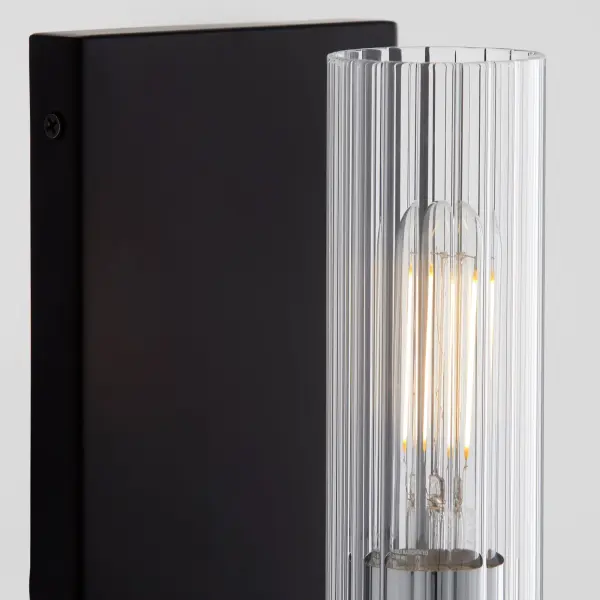 Kilbey 1-Light Vanity Light in Matte Black & Chrome - Image 4