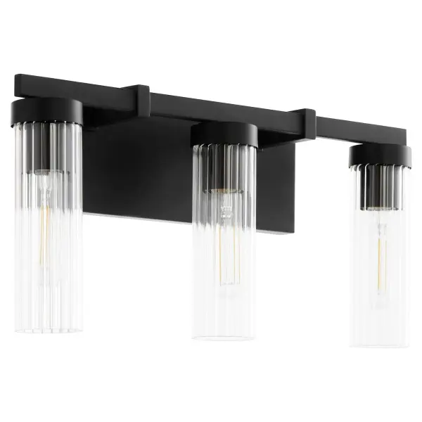 Kilbey 3-Light Vanity Light in Matte Black - Image 1