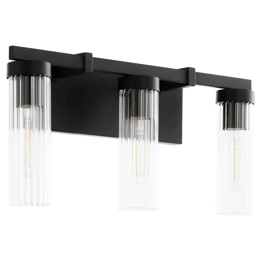 Kilbey 3-Light Vanity Light in Matte Black - Image 1