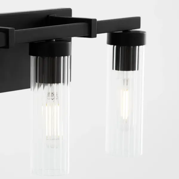 Kilbey 3-Light Vanity Light in Matte Black - Image 4