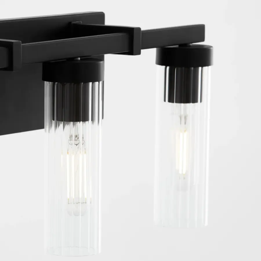 Kilbey 3-Light Vanity Light in Matte Black - Image 4