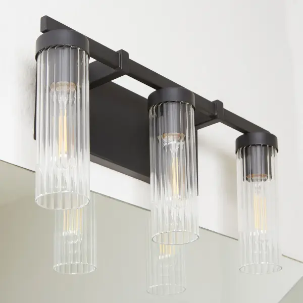 Kilbey 3-Light Vanity Light in Matte Black - Image 6