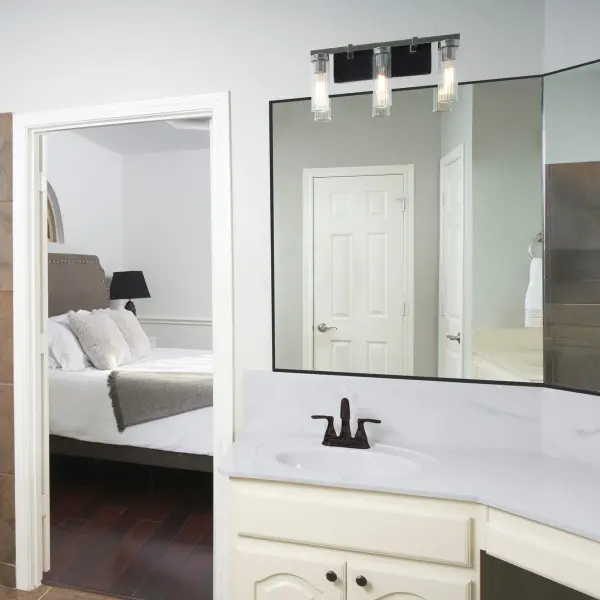 Kilbey 3-Light Vanity in Matte Black & Chrome - Image 9