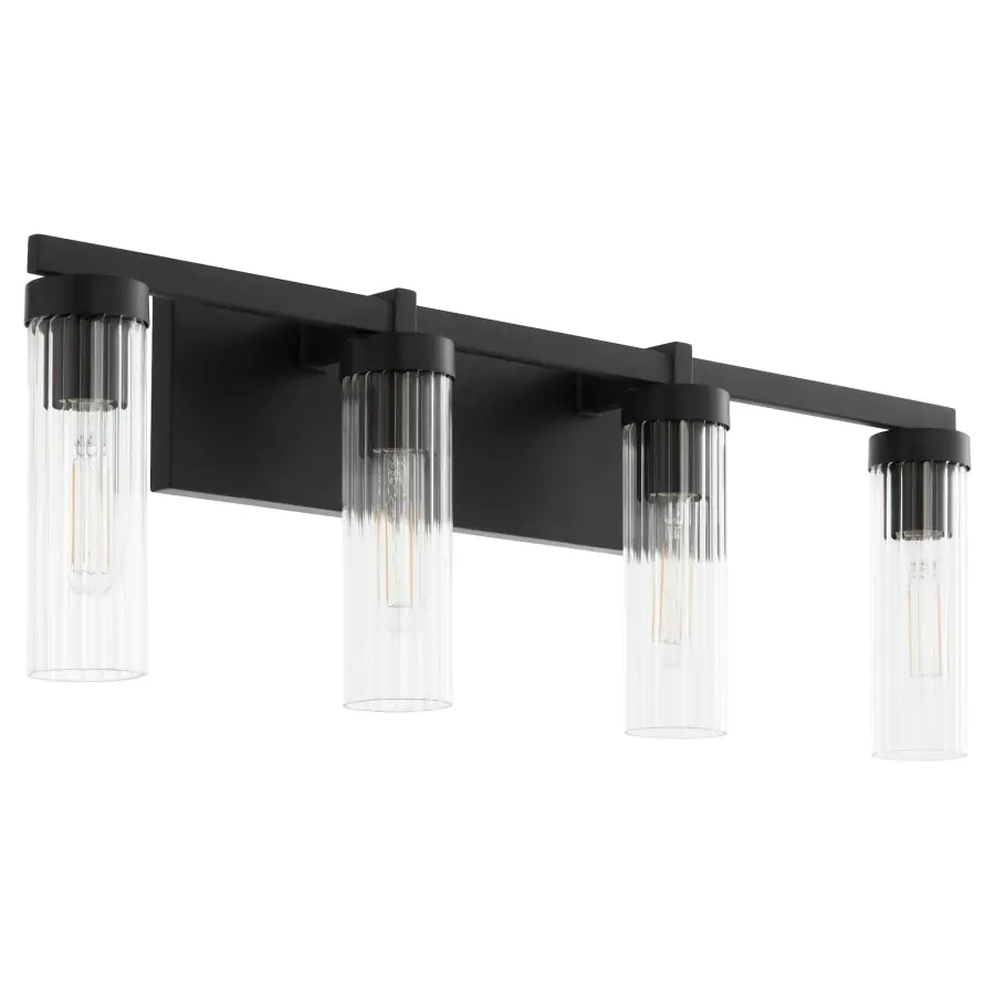 Kilbey 4-Light Vanity Light in Matte Black - Image 1