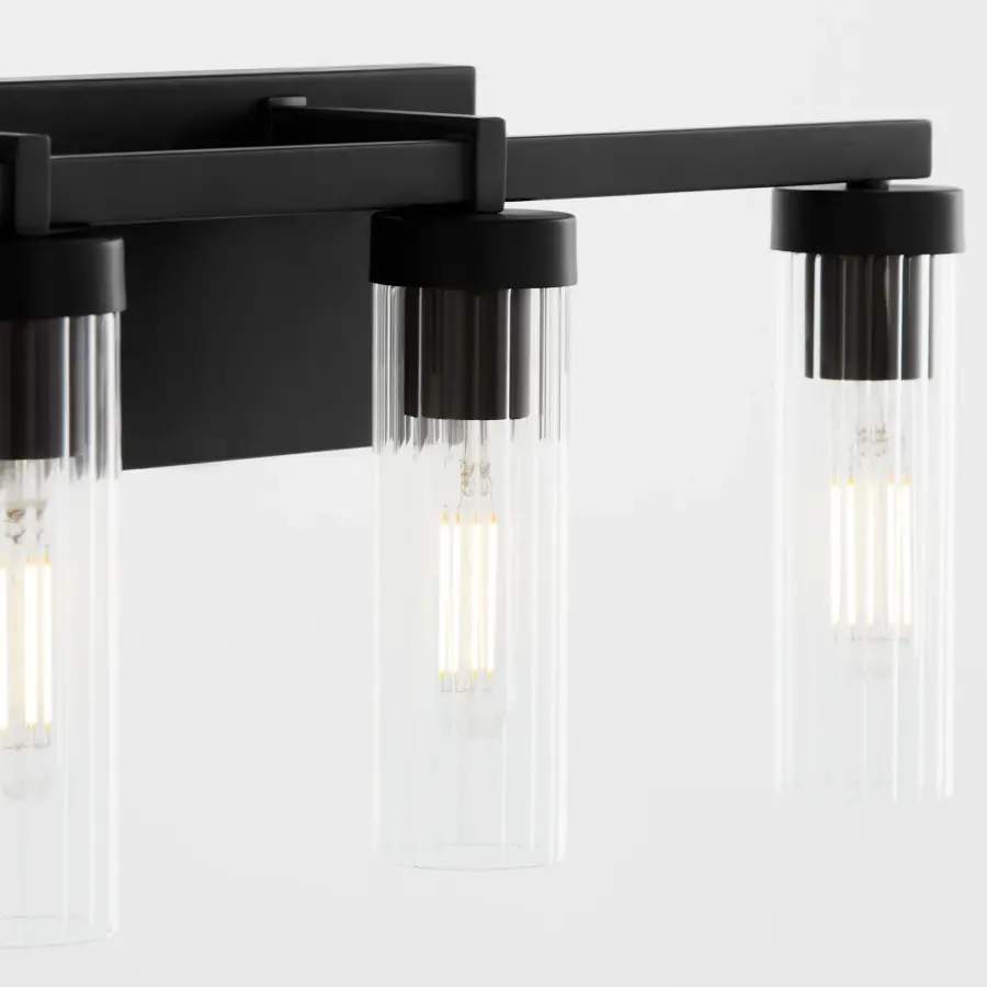 Kilbey 4-Light Vanity Light in Matte Black - Image 3