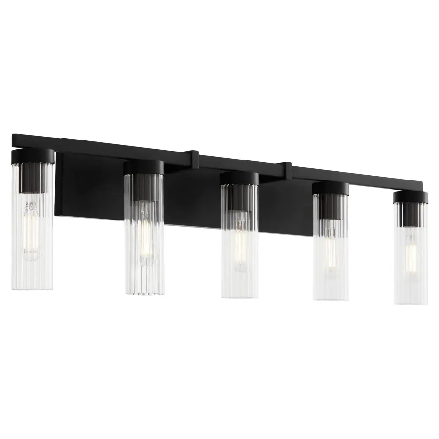 Kilbey 5-Light Vanity Light in Matte Black - Image 1