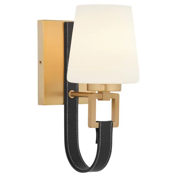 Sophisticated Wall Sconce with Fashion-Inspired Leather Detailing - Image 2