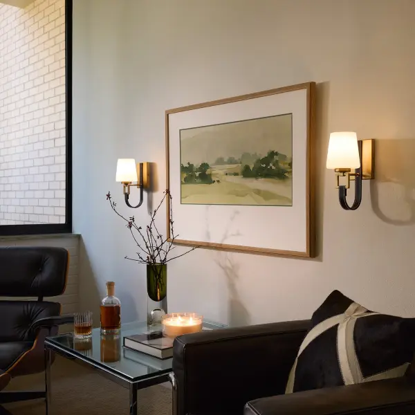 Sophisticated Wall Sconce with Fashion-Inspired Leather Detailing - Image 5