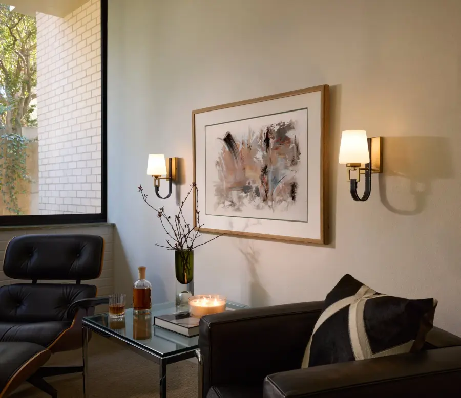 Sophisticated Wall Sconce with Fashion-Inspired Leather Detailing - Image 6