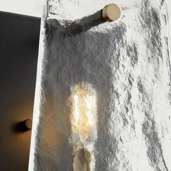 Tioga 1-Light Transitional Wall Sconce in Black and Aged Brass - Image 3