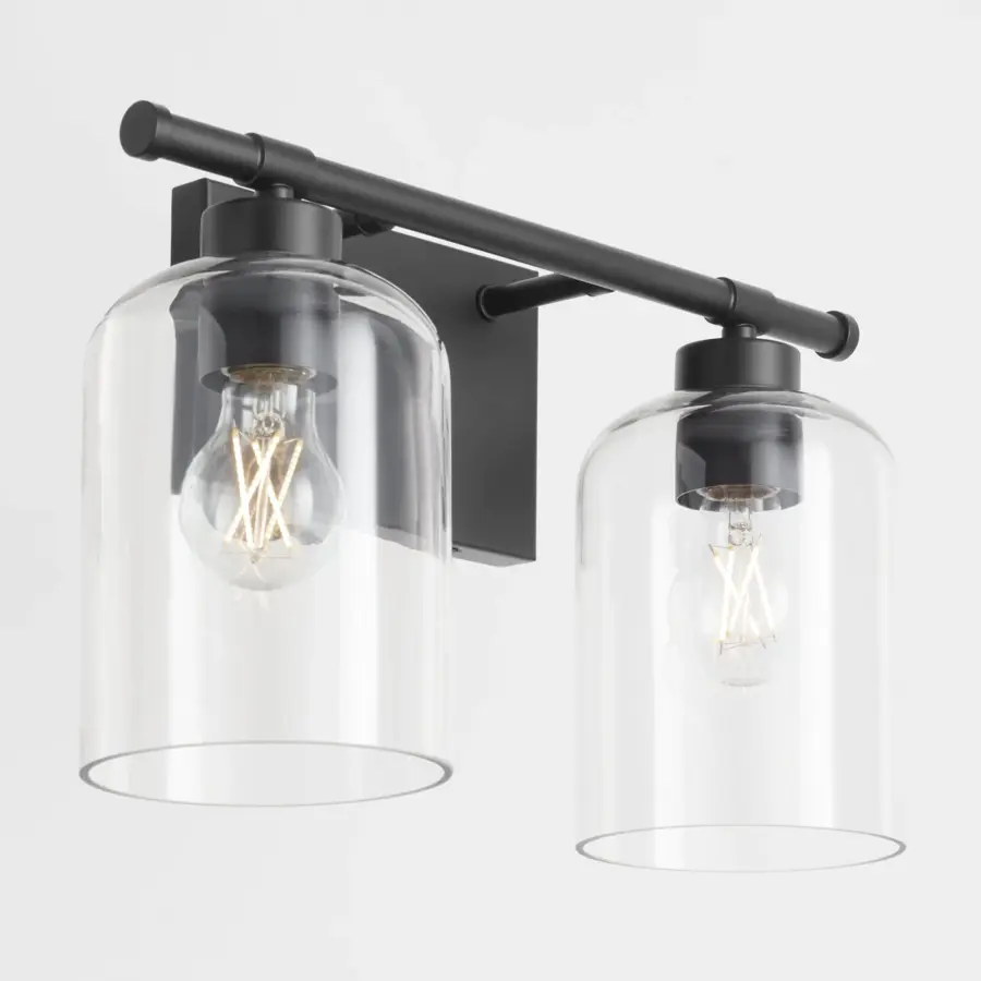 Tribute 2-Light Vanity in Matte Black - Image 3