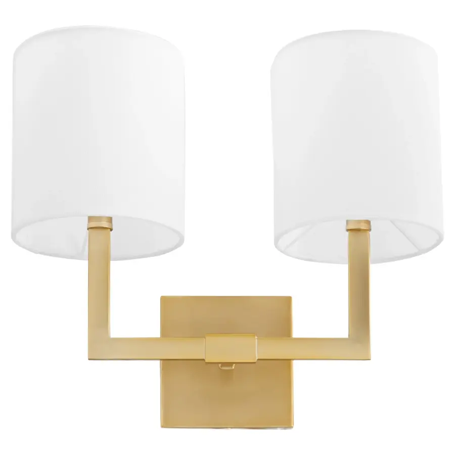 Bolero 2-Light Wall Sconce in Aged Brass - Image 1