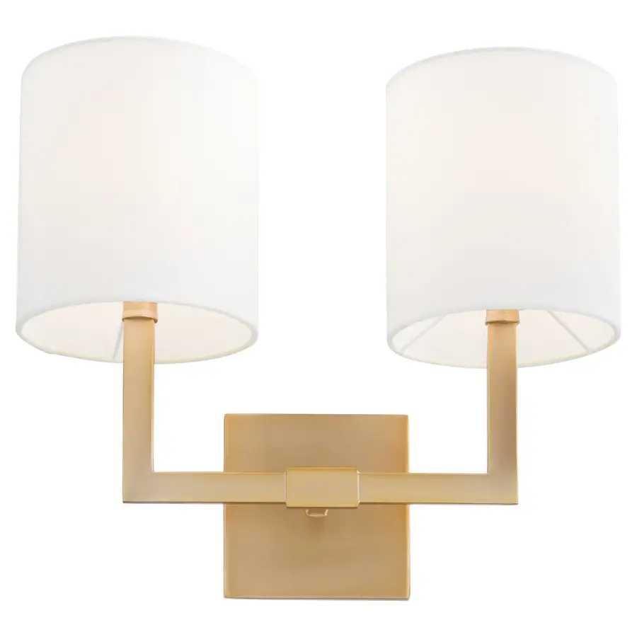 Bolero 2-Light Wall Sconce in Aged Brass - Image 2