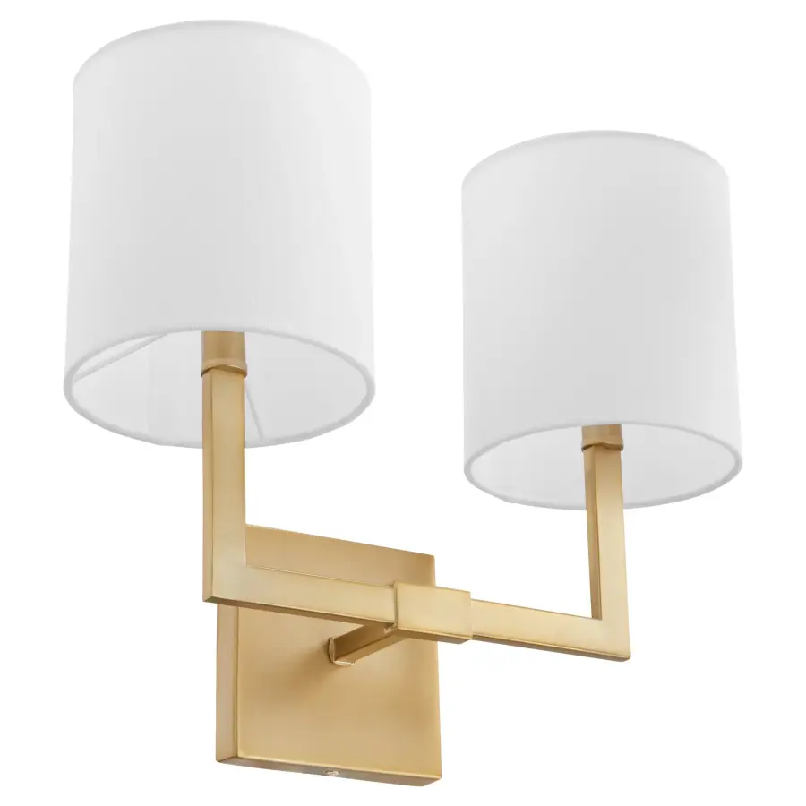 Bolero 2-Light Wall Sconce in Aged Brass - Image 3