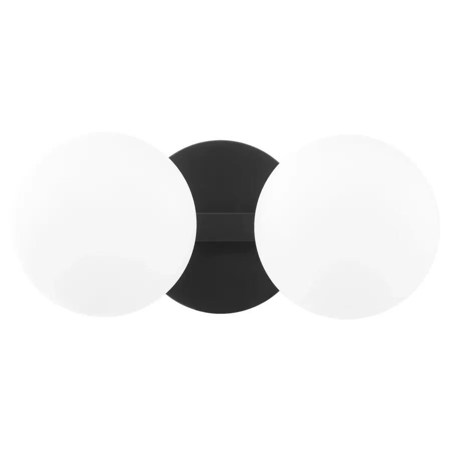 Jasper 2-Light Matte Black Globe Vanity - Image 1