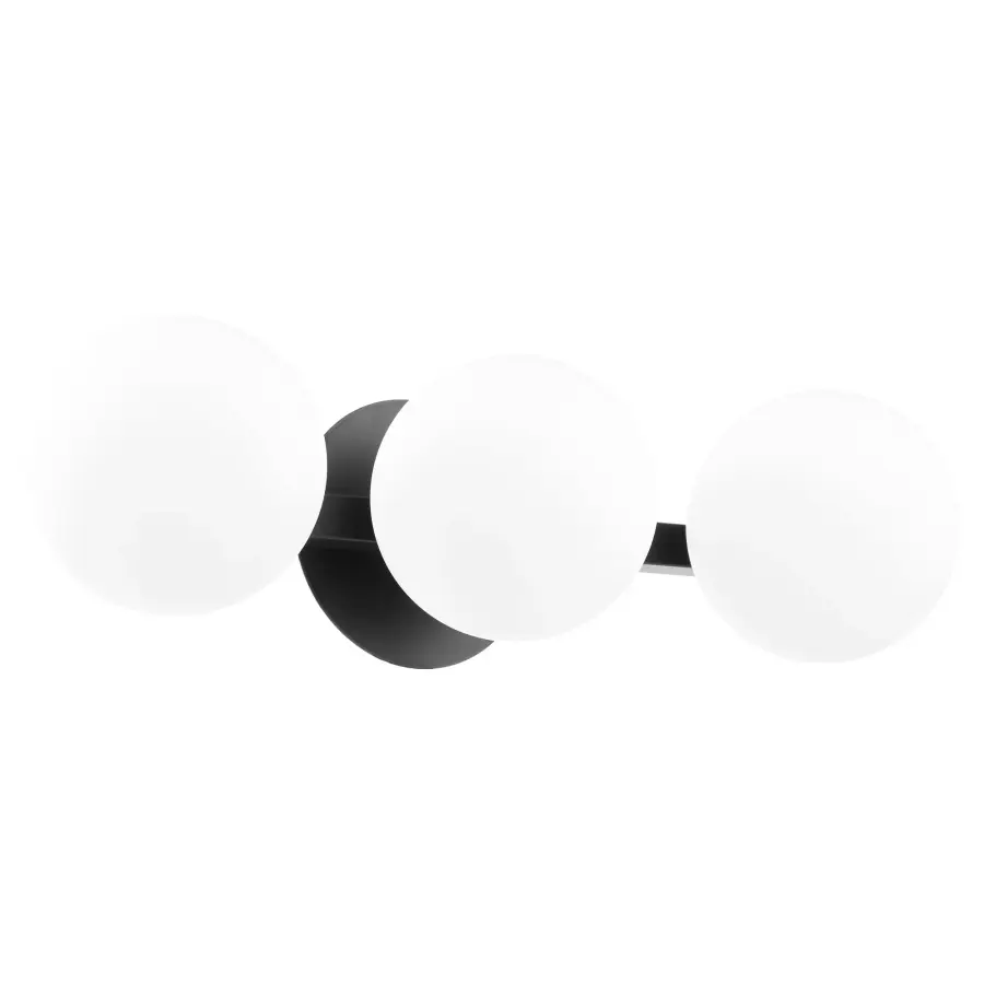 Jasper 3-Light Matte Black Globe Vanity - Image 1