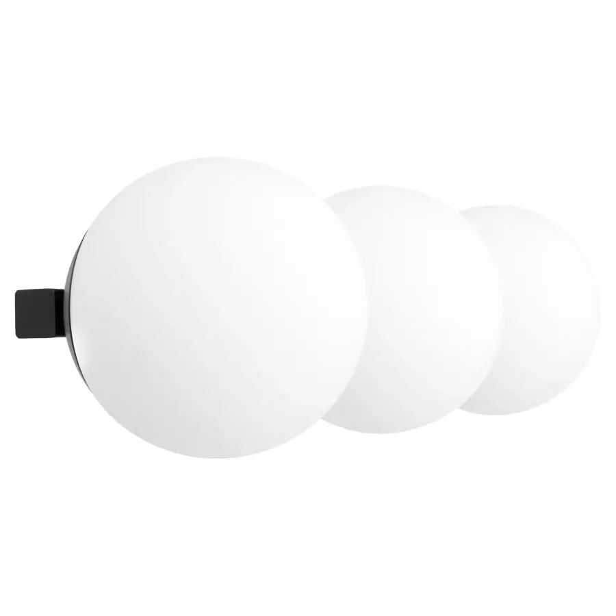 Jasper 3-Light Matte Black Globe Vanity - Image 3