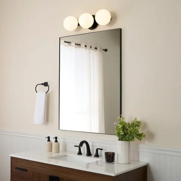 Jasper 3-Light Matte Black Globe Vanity - Image 5