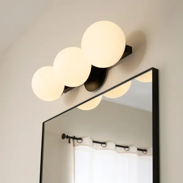 Jasper 3-Light Matte Black Globe Vanity - Image 6