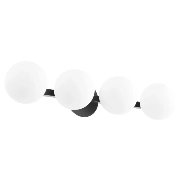 Jasper 4-Light Matte Black Globe Vanity - Image 1